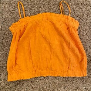 Anthropologie Vibrant Orange Top